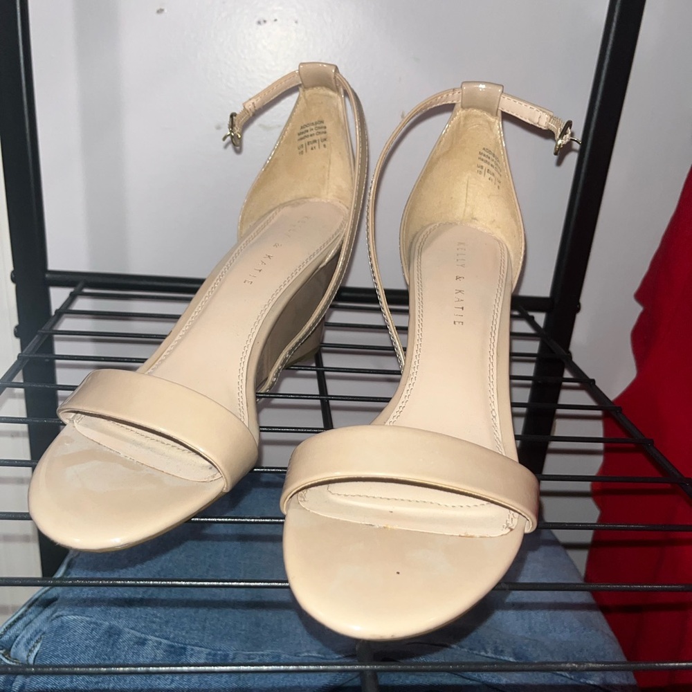 Kelly & Katie Nude Strappy Heels